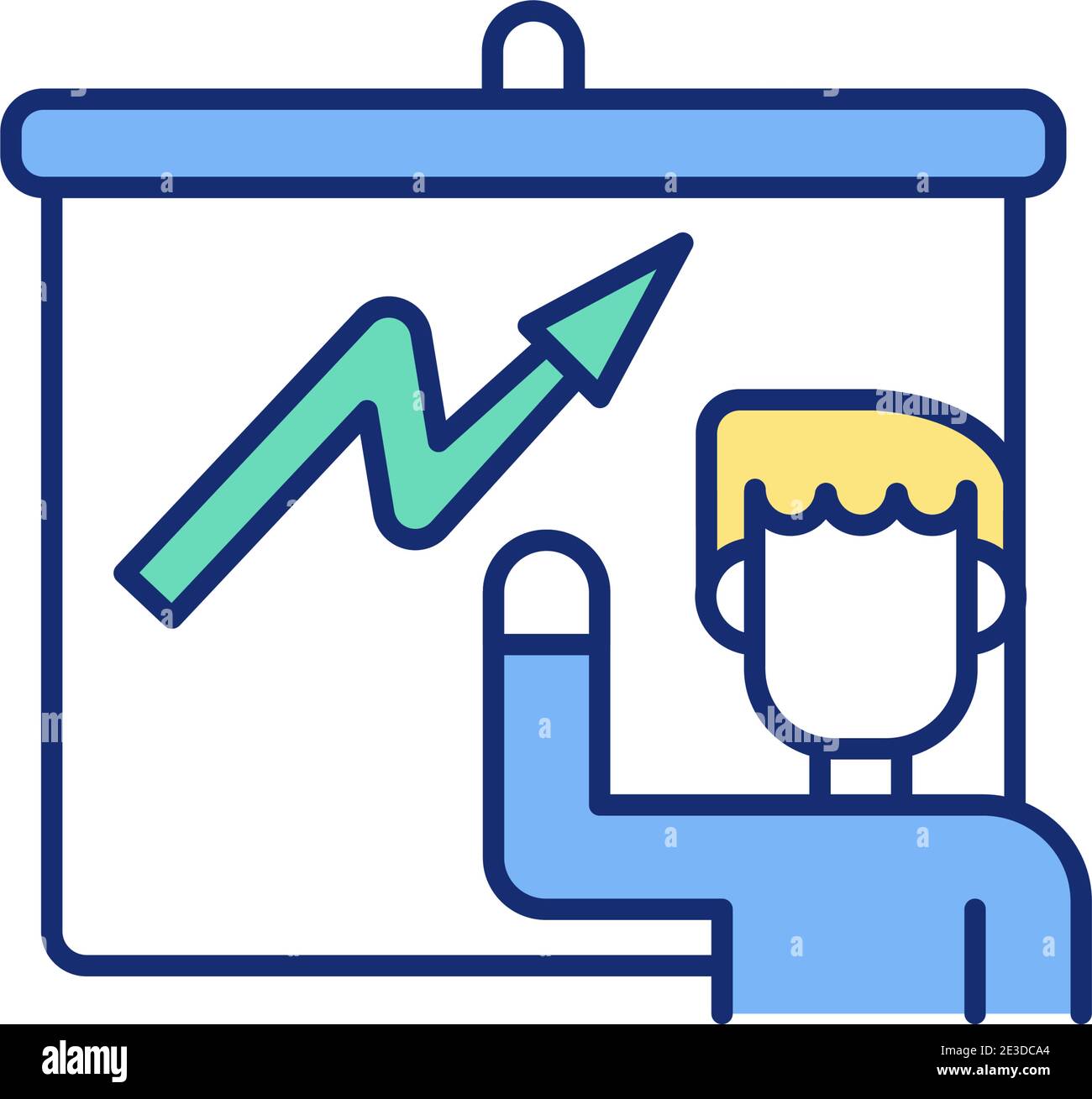 Business development RGB color icon Stock Vector
