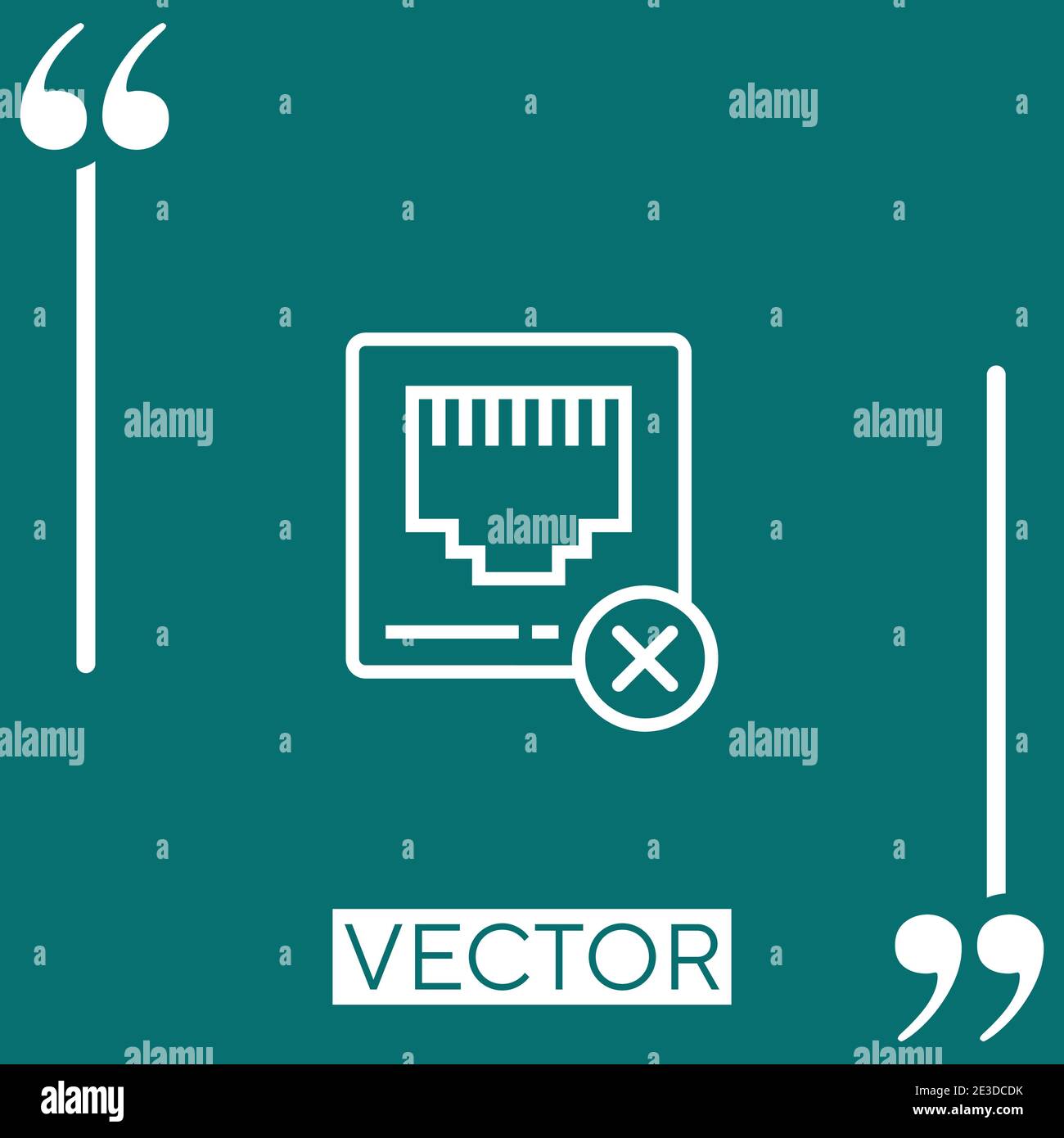 ethernet vector icon Linear icon. Editable stroke line Stock Vector