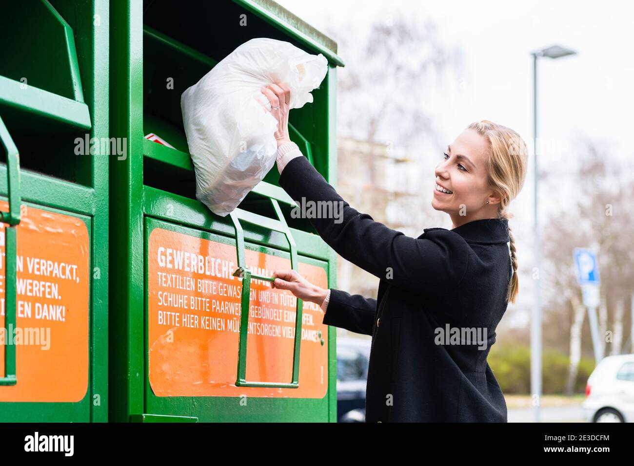 Used clothes collection bin hires stock photography and images Alamy