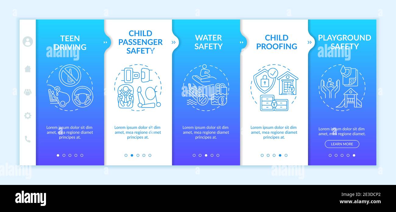 Children safety onboarding vector template Stock Vector Image & Art - Alamy