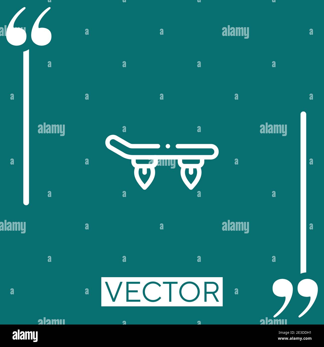 hoverboard vector icon Linear icon. Editable stroked line Stock Vector