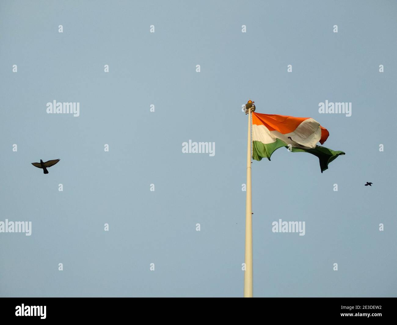 Closeup shot waving flag india hi-res stock photography and images - Alamy