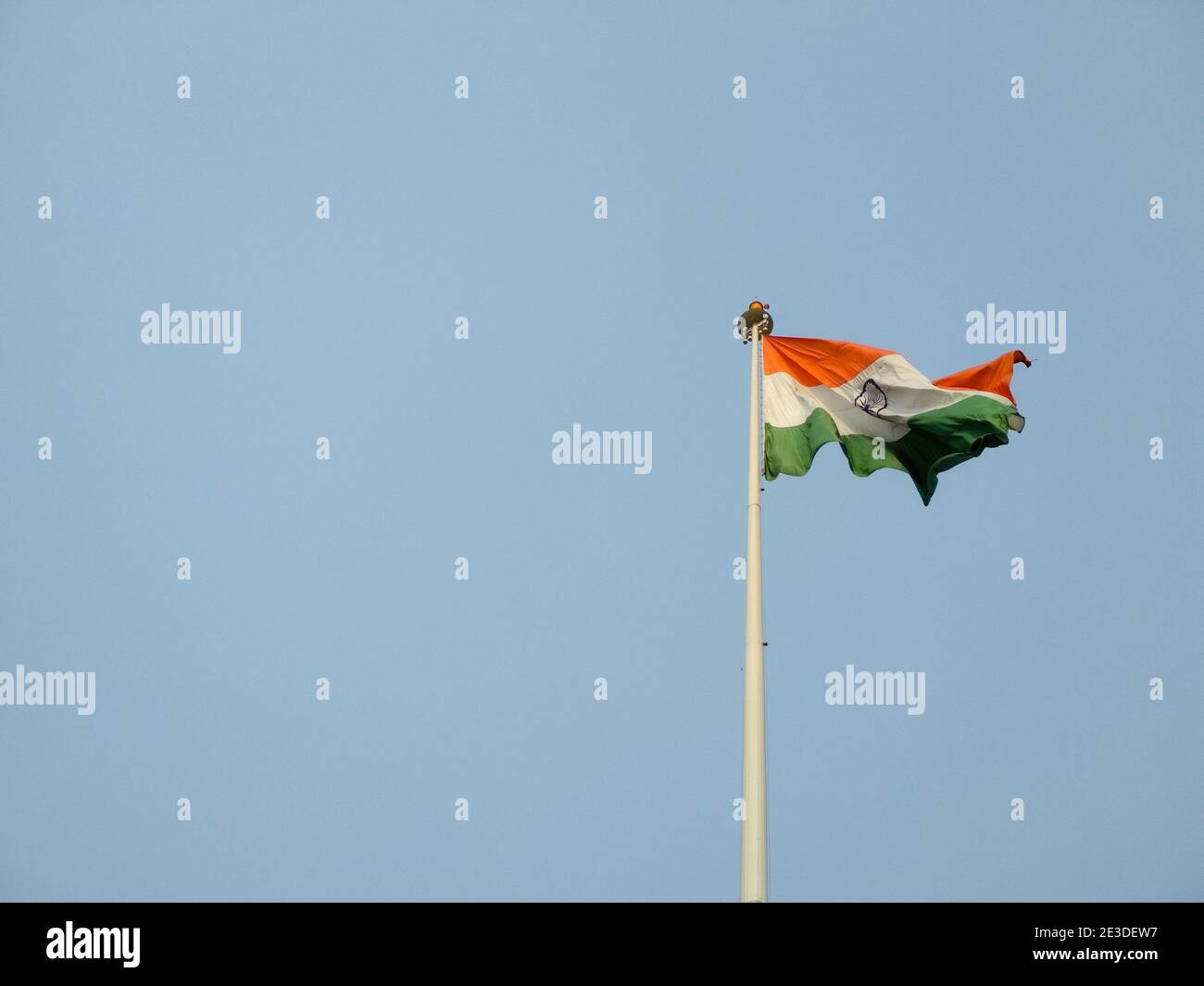 Closeup shot waving flag india hi-res stock photography and images - Alamy