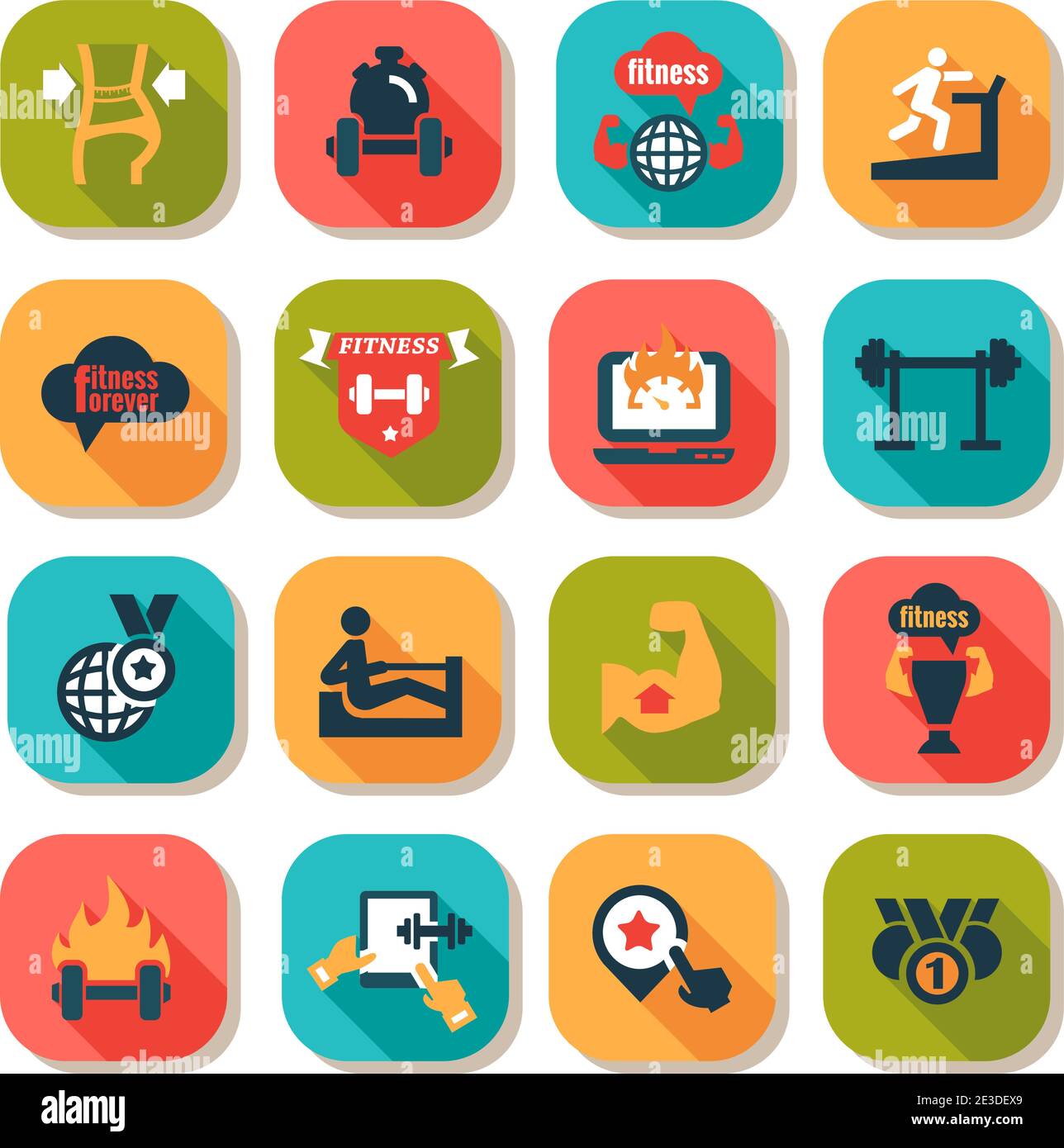 Fitness icons set Stock Vector Images - Alamy