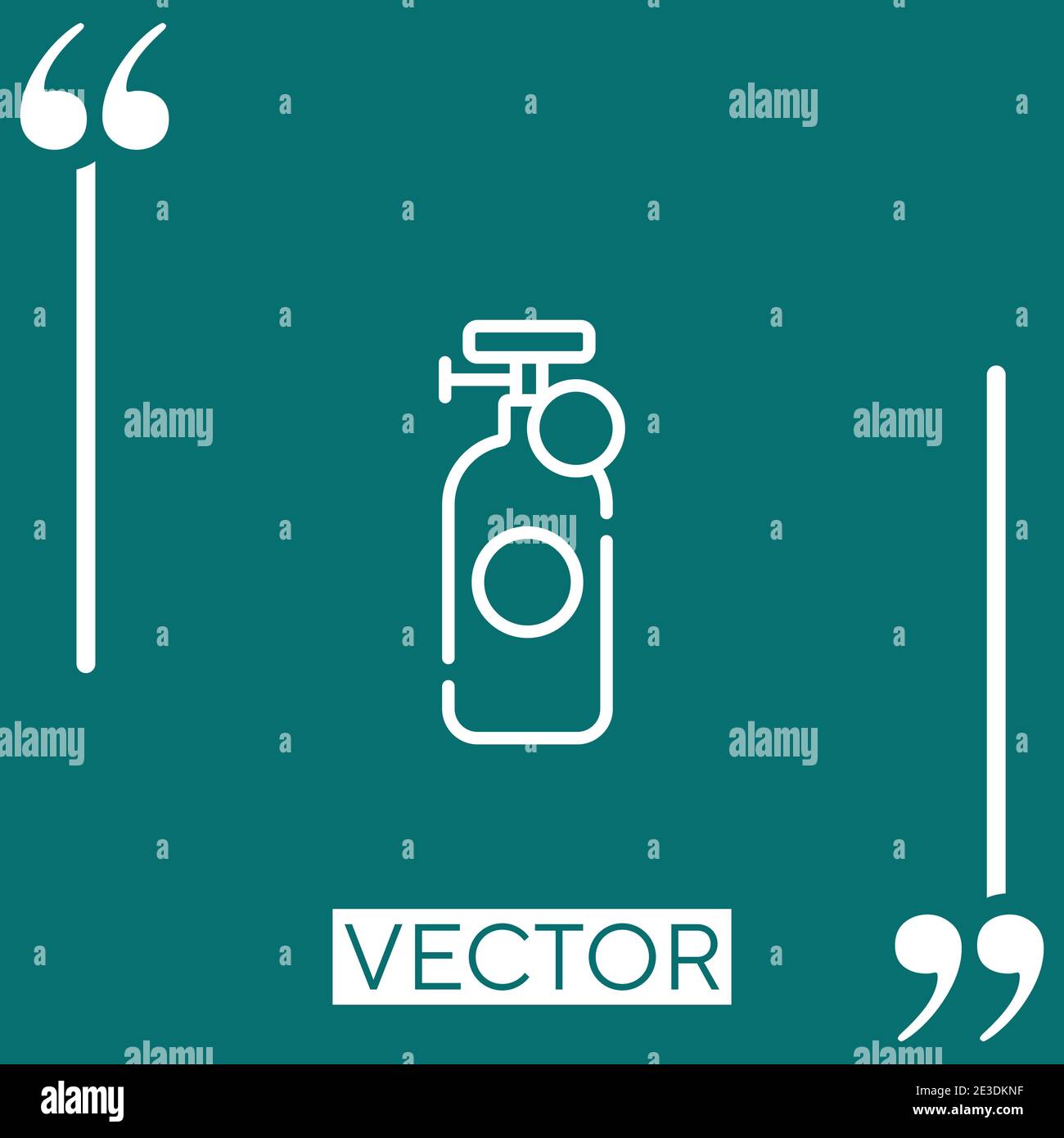 oxygen tank vector icon Linear icon. Editable stroked line Stock Vector