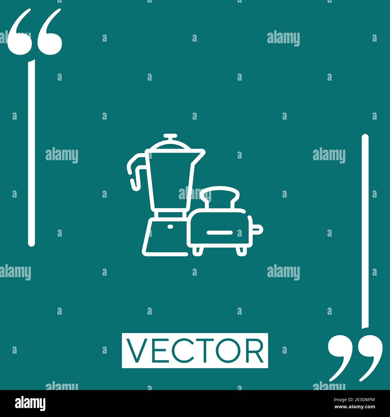 kitchenware vector icon Linear icon. Editable stroked line Stock Vector