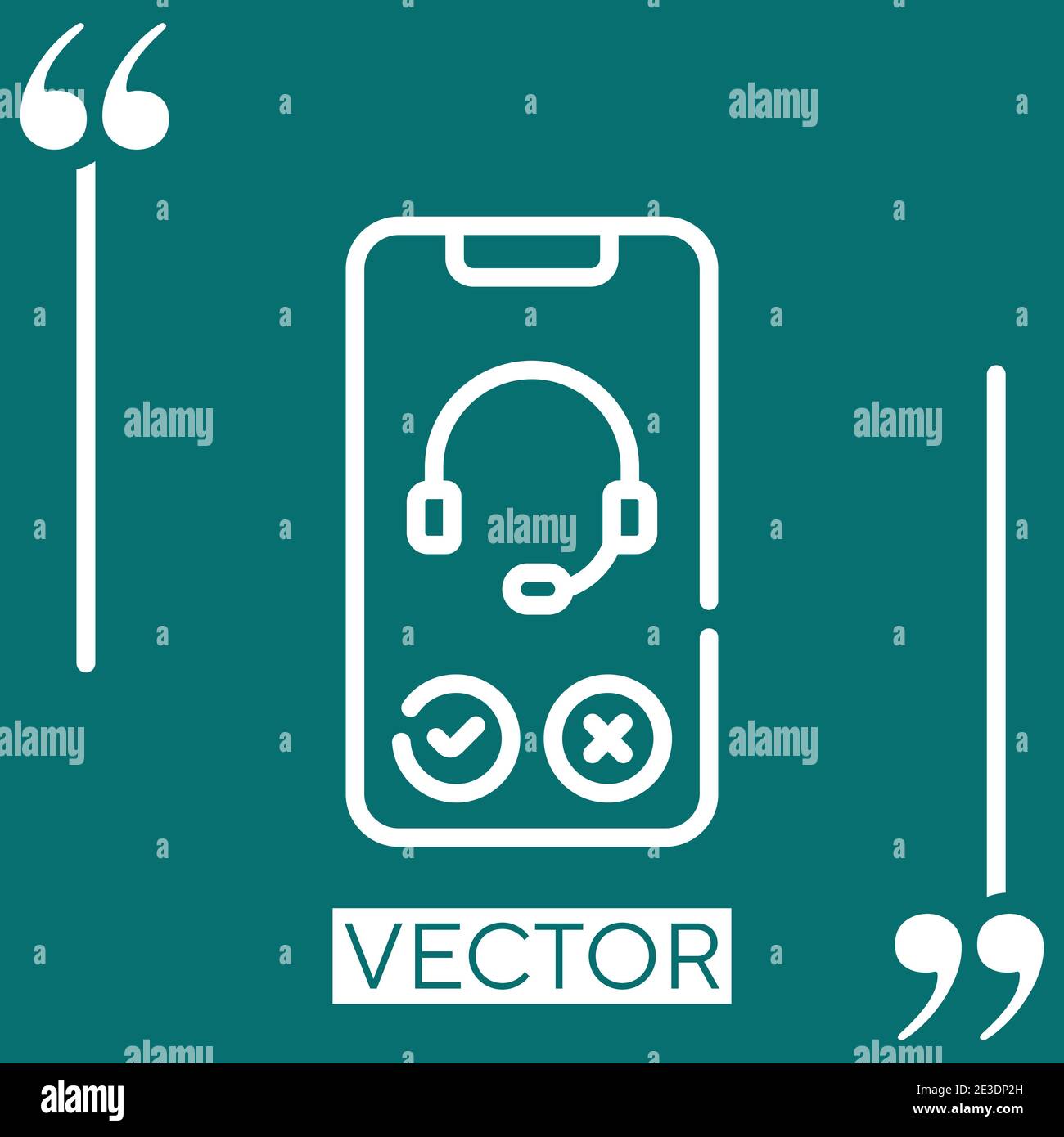 smartphone vector icon Linear icon. Editable stroke line Stock Vector