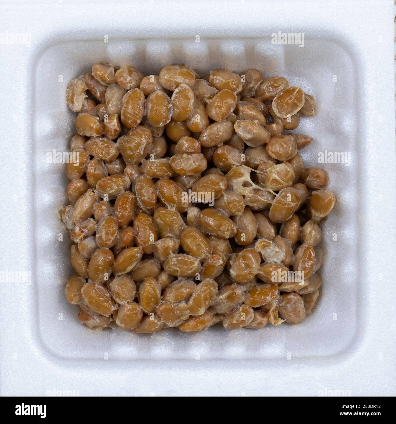 Sticky and stringy Natto. Healthy Traditional Japanese food made of