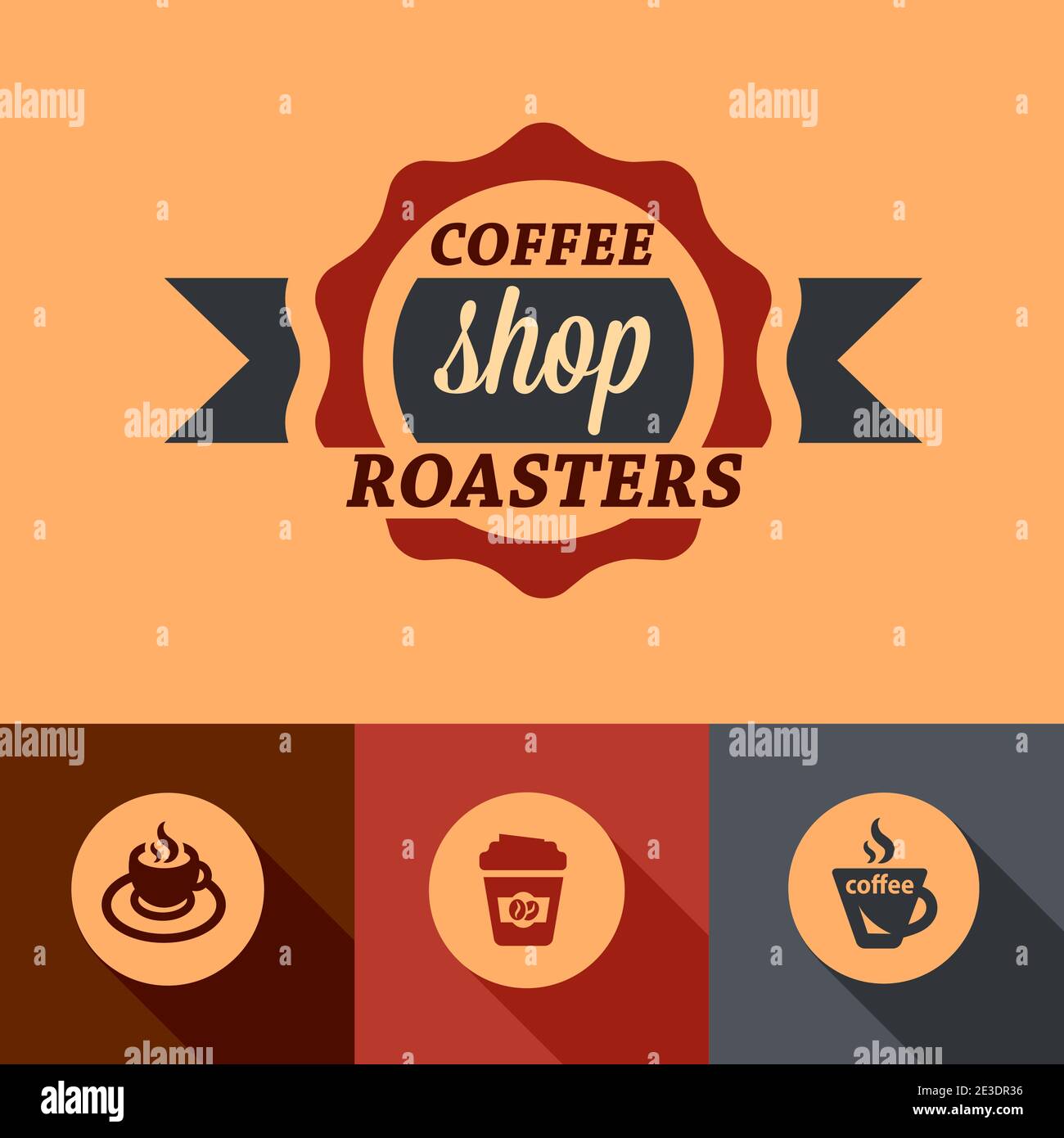 Illustration of Coffee in Flat Design Style Stock Vector Image & Art ...