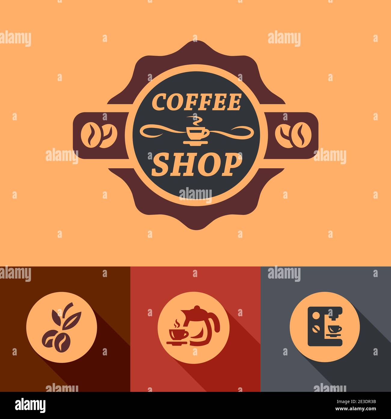 Illustration of Coffee in Flat Design Style Stock Vector Image & Art ...