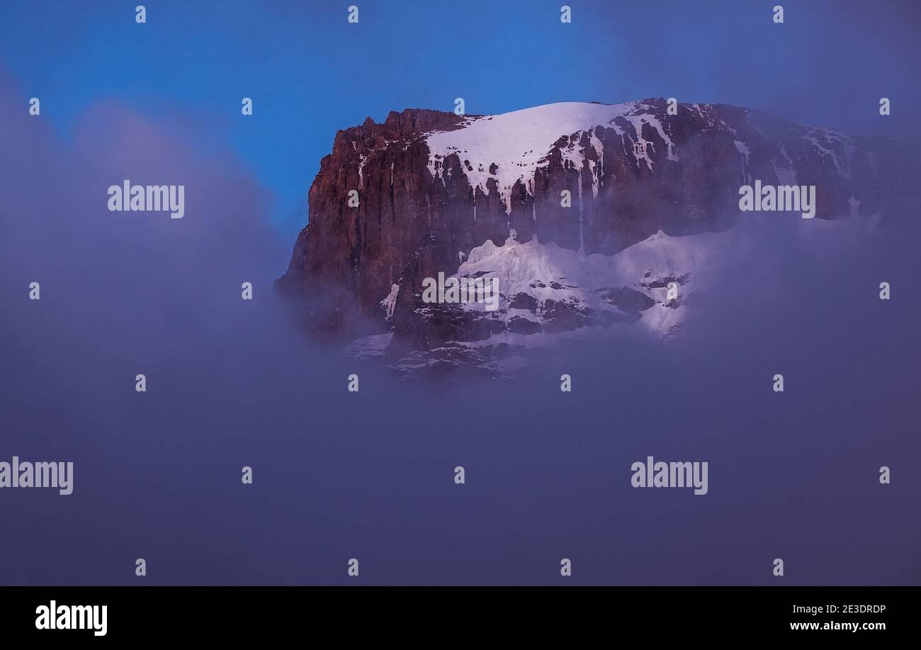 Highest free standing mountain in the world hires stock photography
