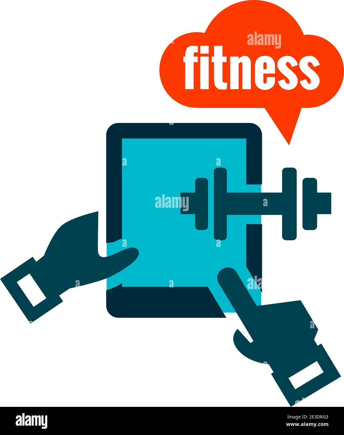 Fitness icon on white for web and mobile. Stock Vector