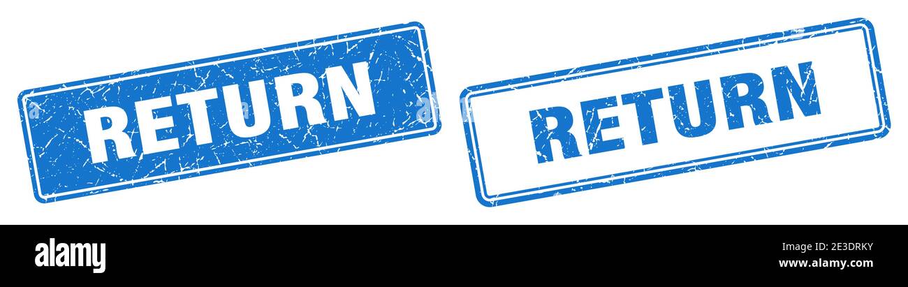 Retrun Sign return square stamp. return grunge sign set Stock Vector Image & Art ...