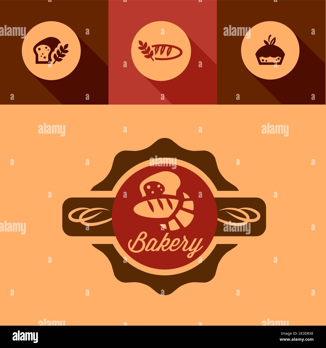 Illustration of Bakery in Flat Design Style Stock Vector Image & Art ...