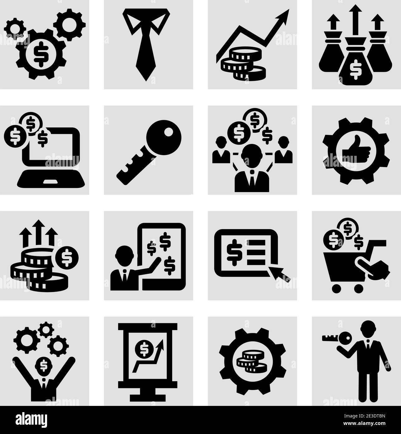 Business, Management and Success Vector Icons Set. Stock Vector