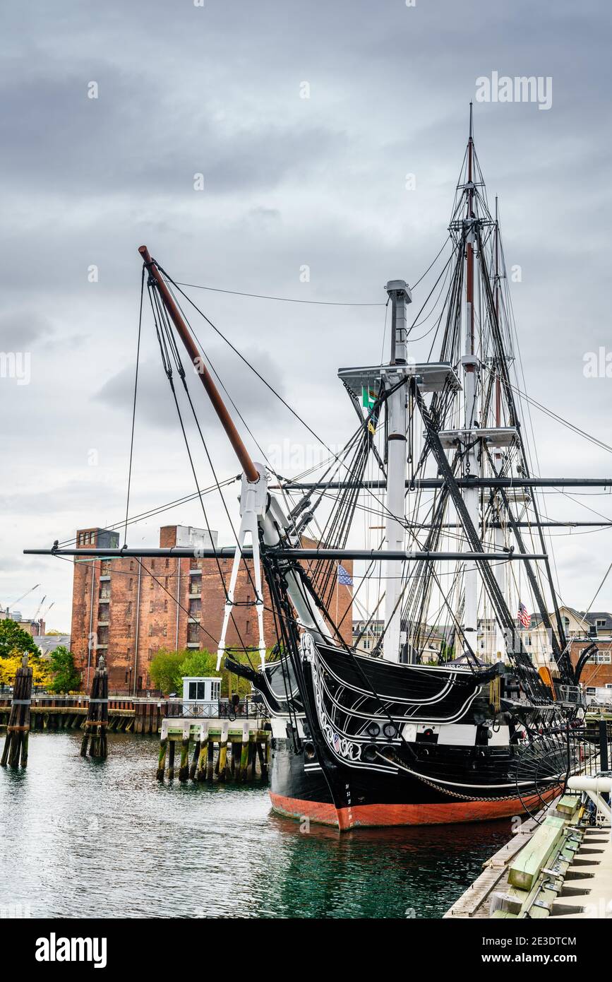 Boston, MA, September 28, 2020: Historic USS Constitution is the world's oldest commissioned naval vessel in use Stock Photo