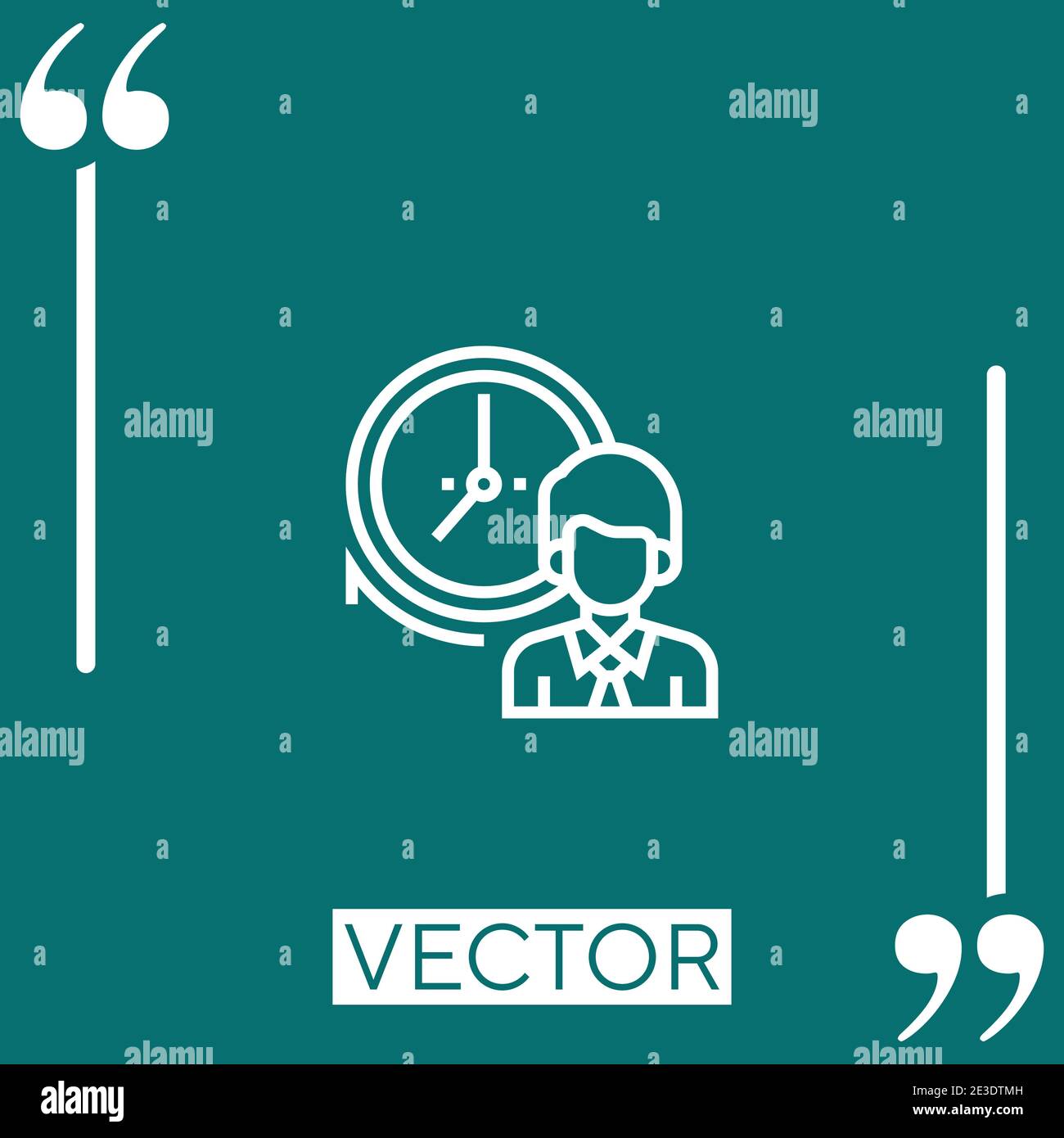 punctuality vector icon Linear icon. Editable stroke line Stock Vector ...