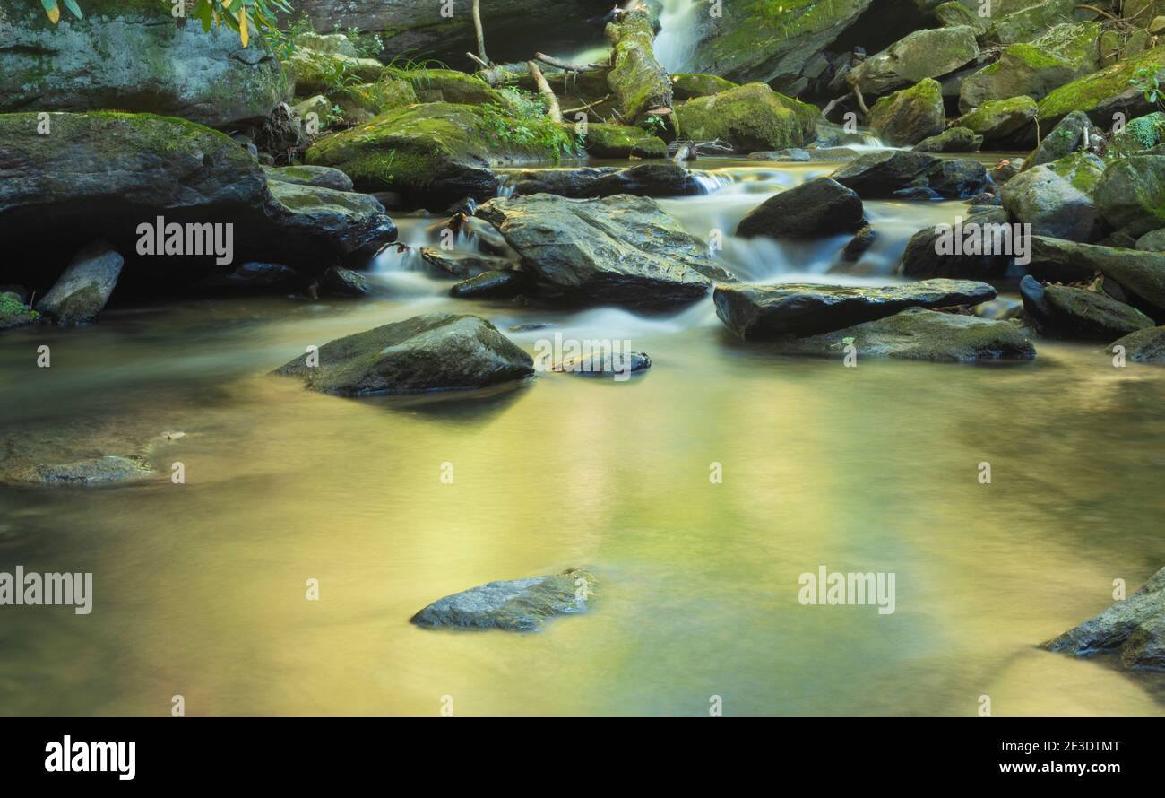 Stream near Boone North Carolina with pools of water and small
