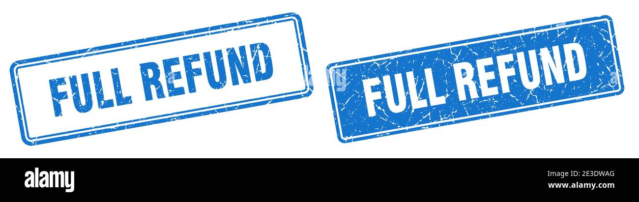 full refund square stamp. full refund grunge sign set Stock Vector