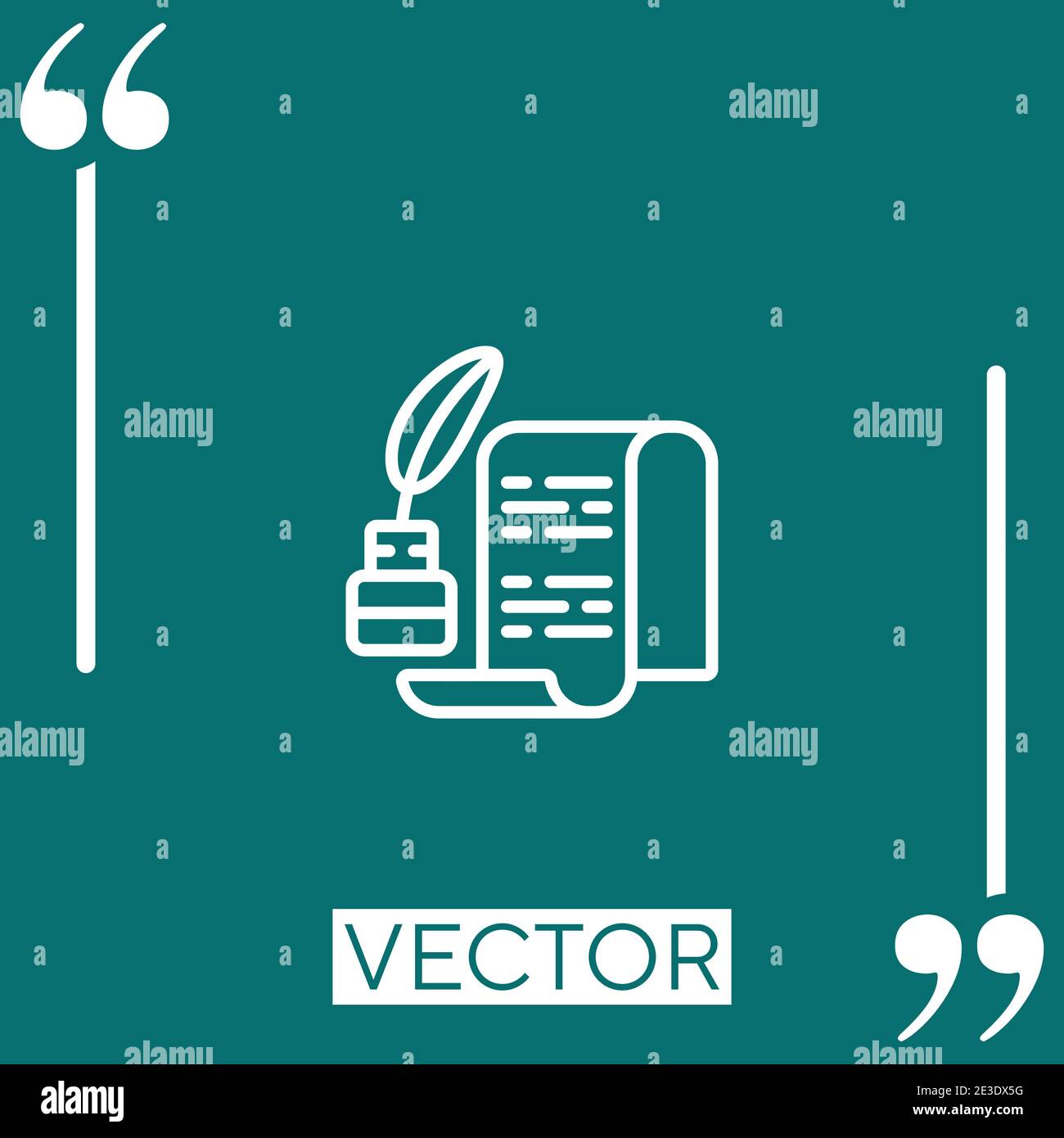 calligraphy Linear icon. Editable stroke line Stock Vector