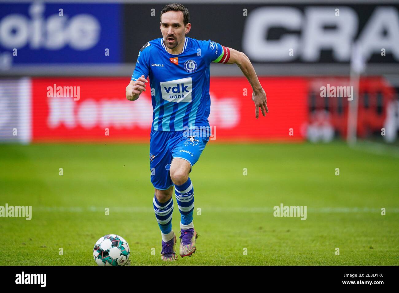 Ghent Belgium January 17 Sven Kums Of Kaa Gent During The Pro League Match Between Kaa Gent And Royal Antwerp Fc At Ghelamco Arena On January 17 Stock Photo Alamy