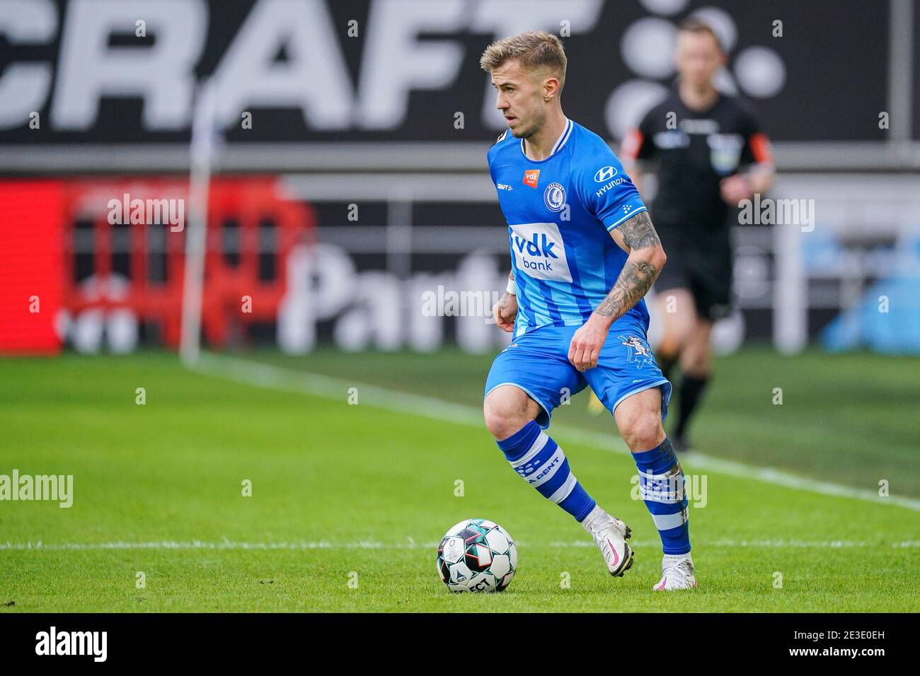 Ghent Belgium January 17 Niklas Dorsch Of Kaa Gent During The Pro League Match Between Kaa Gent And Royal Antwerp Fc At Ghelamco Arena On January Stock Photo Alamy