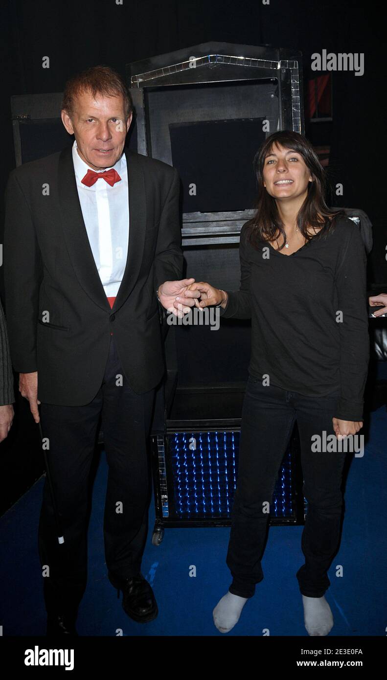 Patrick Poivre d'Arvor and Estelle Denis attend the 11th Gala De La Presse to benefit the NGO 'Action Innocence' at the Cirque Phenix in Paris, France on January 9, 2009. Photo by Giancarlo Gorassini/ABACAPRESS.COM Stock Photo