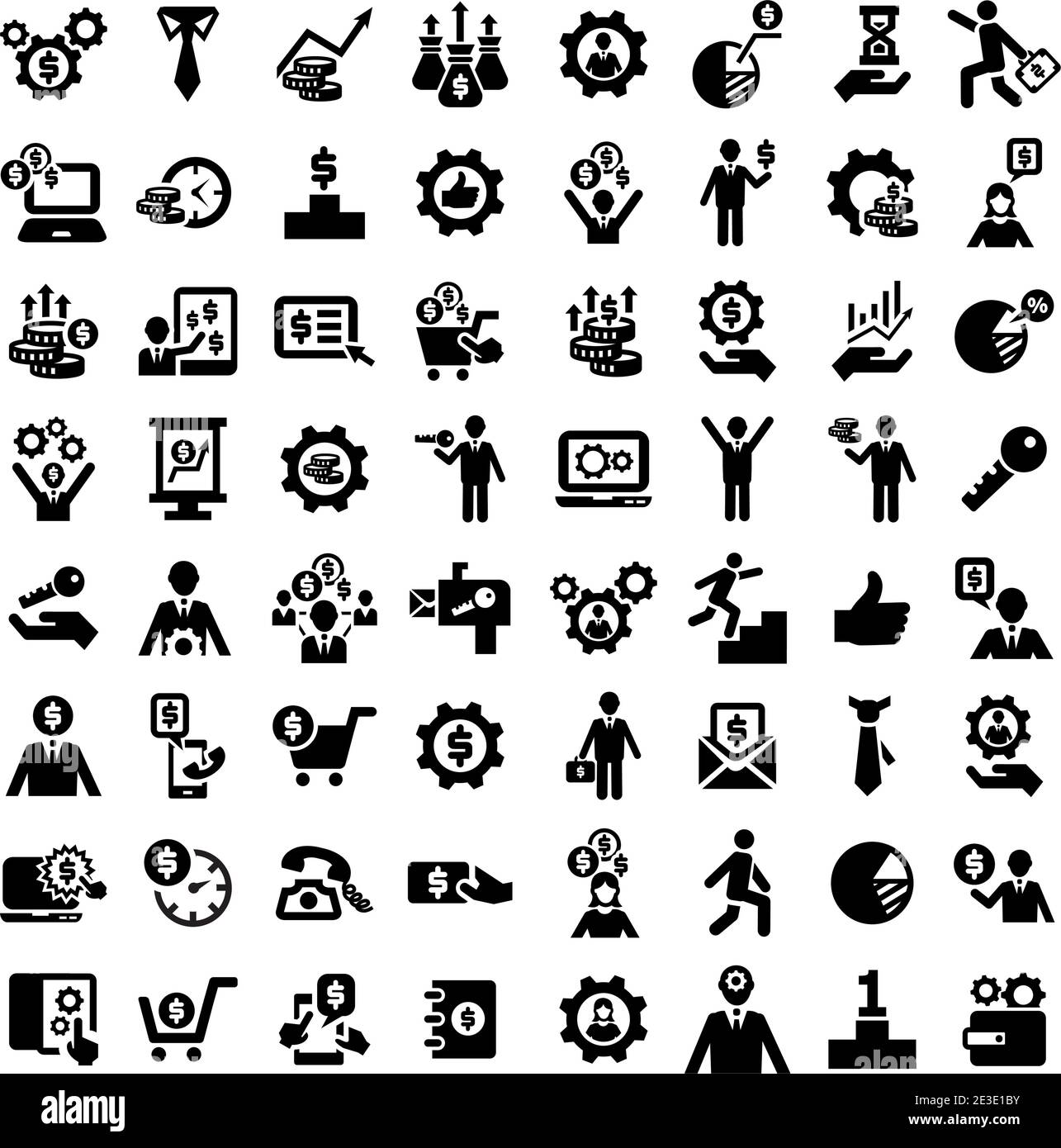 Business, Management and Success Vector Icons Set Stock Vector Image ...