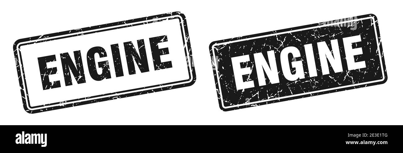 engine square stamp. engine grunge sign set Stock Vector Image & Art ...