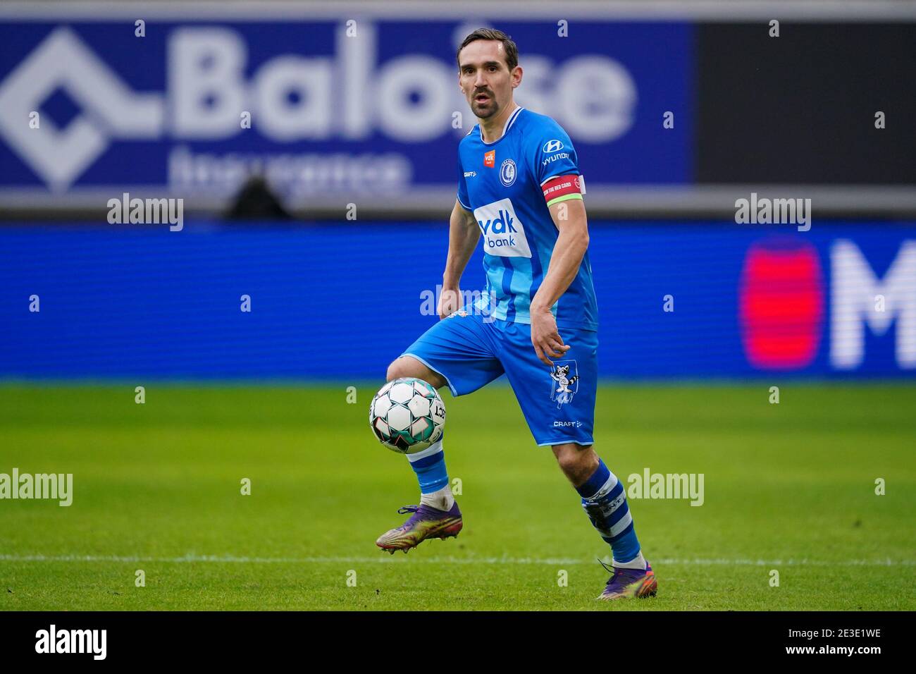 Ghent Belgium January 17 Sven Kums Of Kaa Gent During The Pro League Match Between Kaa Gent And Royal Antwerp Fc At Ghelamco Arena On January 17 Stock Photo Alamy