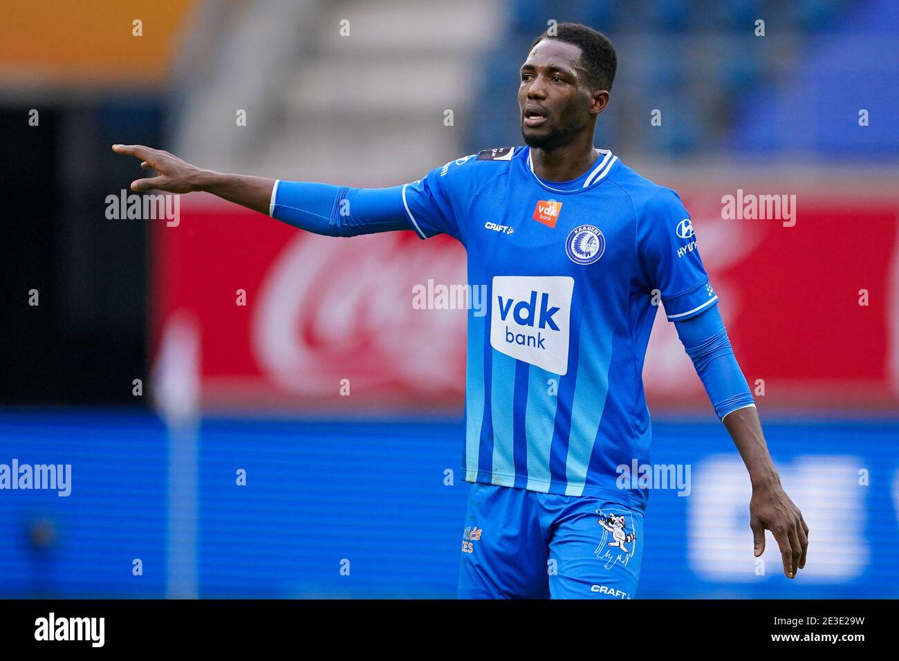 Ghent Belgium January 17 Sulayman Marreh Of Kaa Gent During The Pro League Match Between Kaa Gent And Royal Antwerp Fc At Ghelamco Arena On Januar Stock Photo Alamy