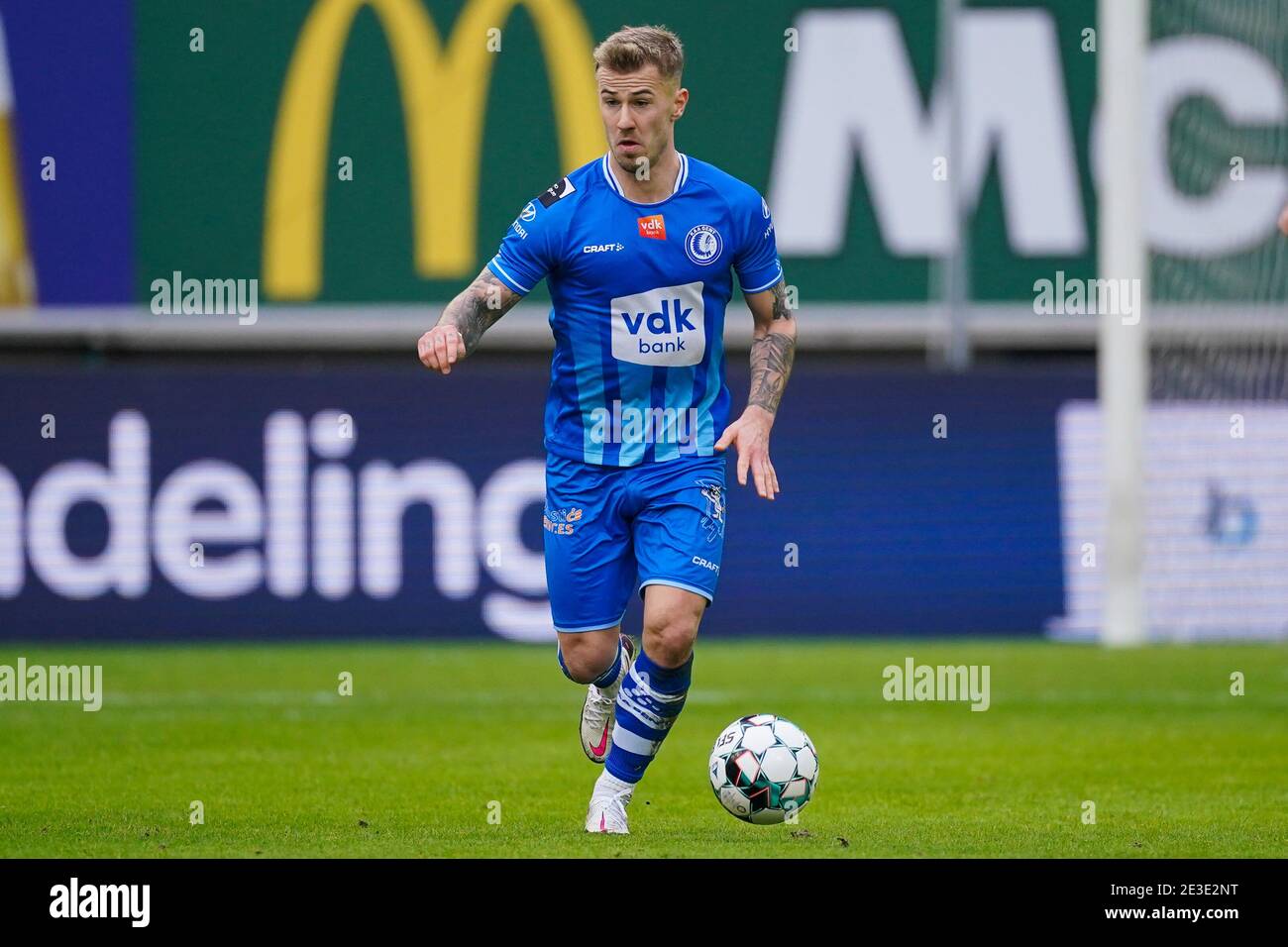 Ghent Belgium January 17 Niklas Dorsch Of Kaa Gent During The Pro League Match Between Kaa Gent And Royal Antwerp Fc At Ghelamco Arena On January Stock Photo Alamy
