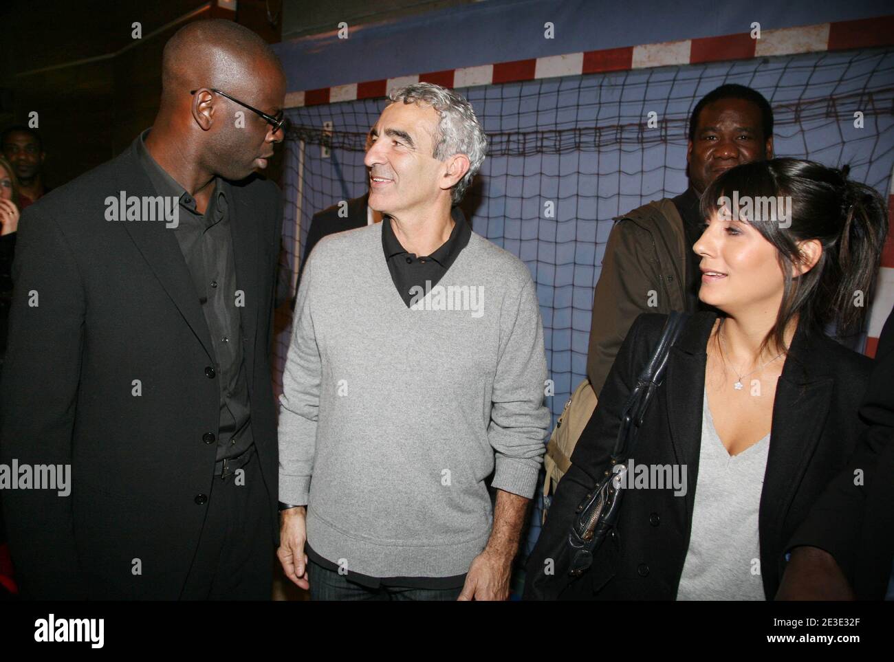 Lilian Thuram, Raymond Domenech and his girlfriend Estelle Denis attend the 'Le Sportif de l'annee des auditeurs de radio-France' held at Maison de la radio in Paris, France on January 14, 2009. Photo by Denis Guignebourg/ABACAPRESS.COM Stock Photo