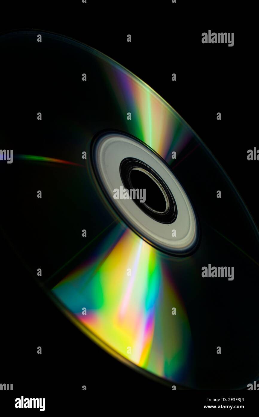 compact-disc on a black background Stock Photo