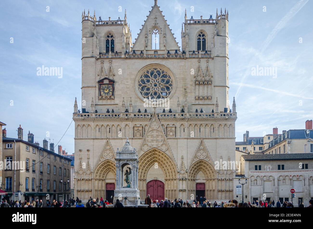 Lyon Cathedral, France Stock Photo Alamy