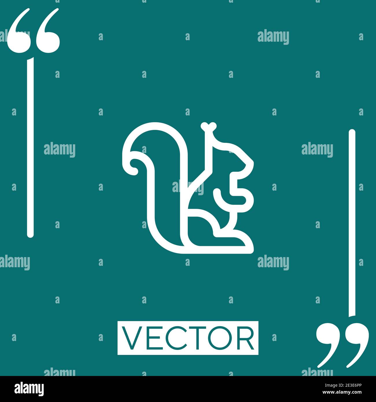 squirrel vector icon Linear icon. Editable stroked line Stock Vector