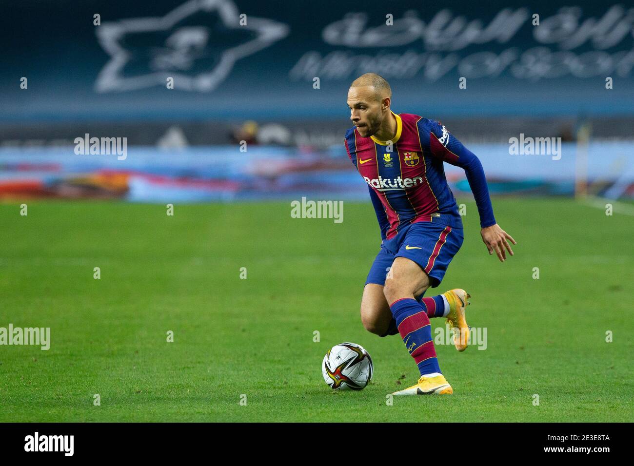 Martin Braithwaite Of Barcelona During The Spanish Super Cup Final Football Match Between Fc Barcelona And Athletic Club Bil Lm Stock Photo Alamy