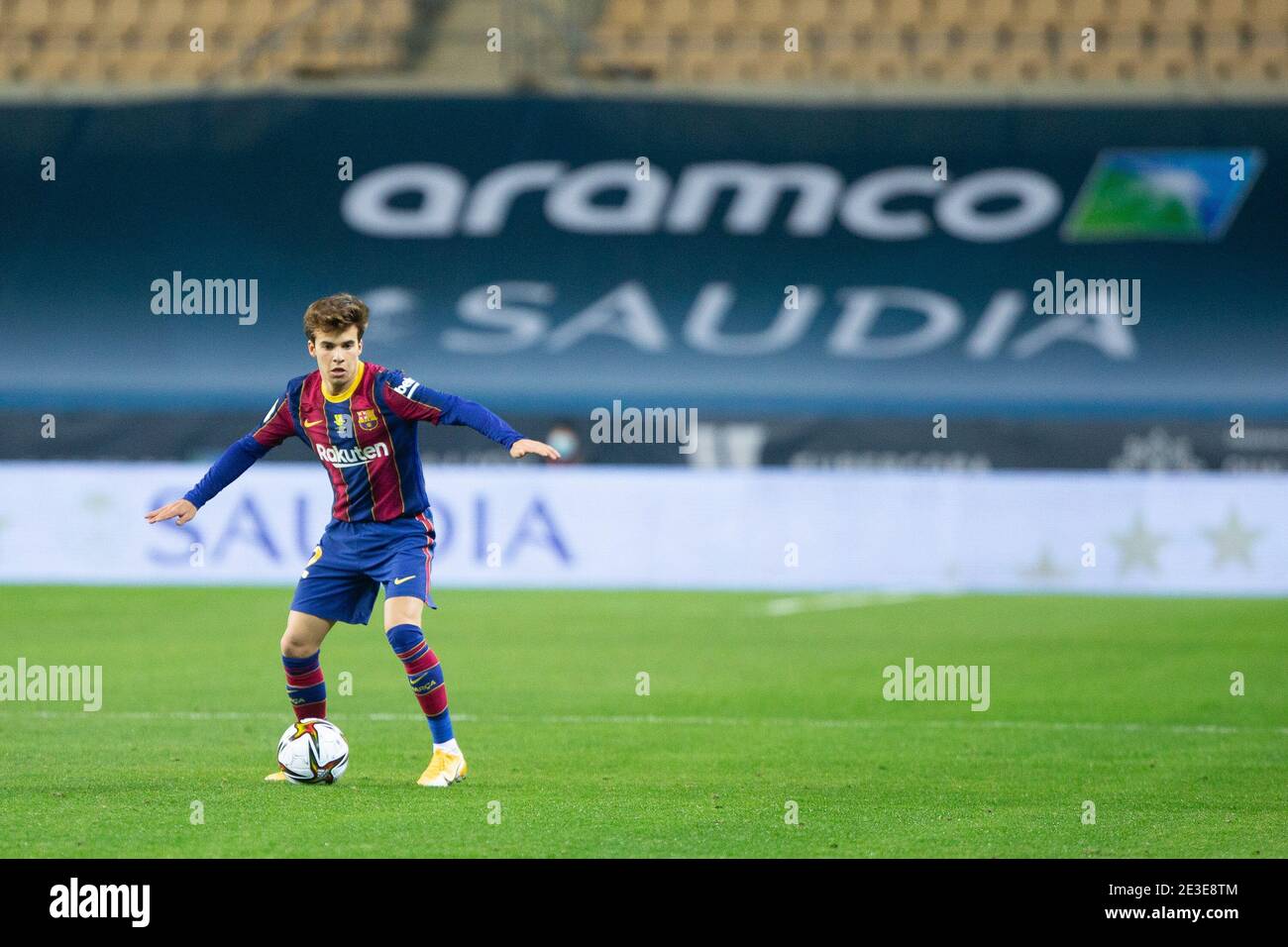 Riqui Puig Of Barcelona During The Spanish Super Cup Final Football Match Between Fc Barcelona And Athletic Club Bilbao On J Lm Stock Photo Alamy