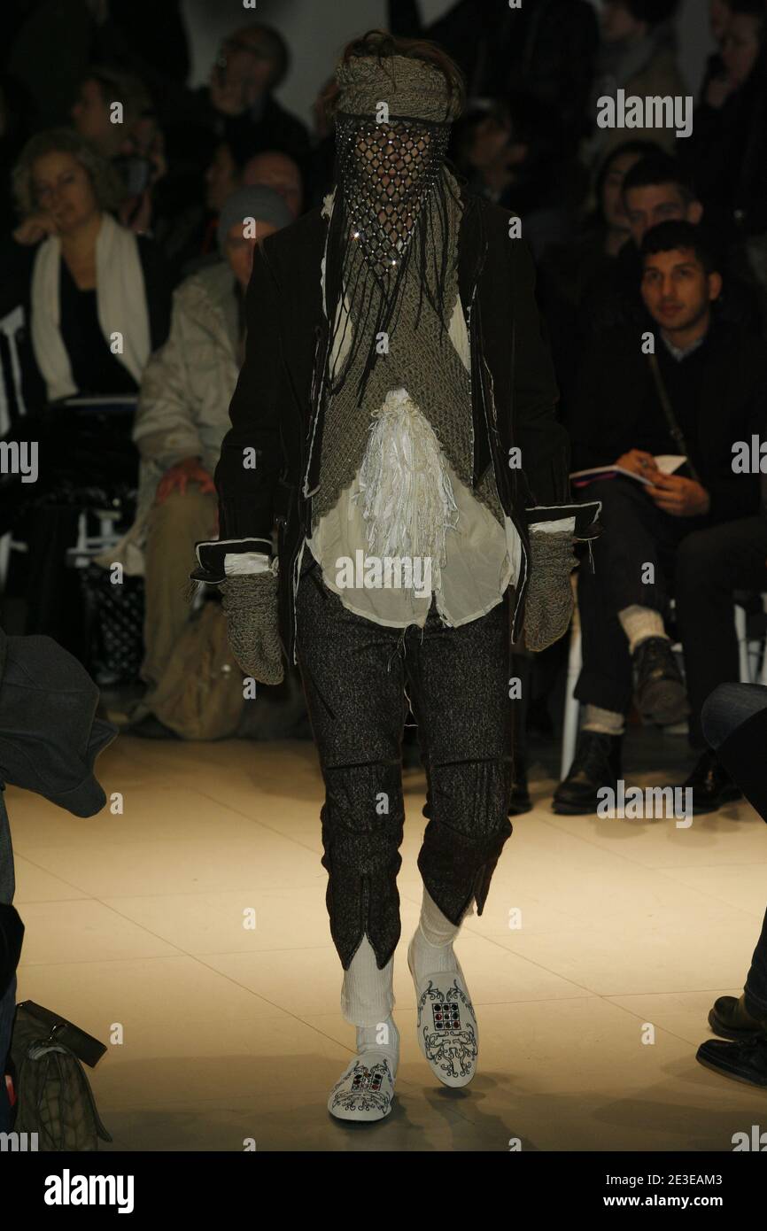 A model displays a creation by Japanese designer Takahiro