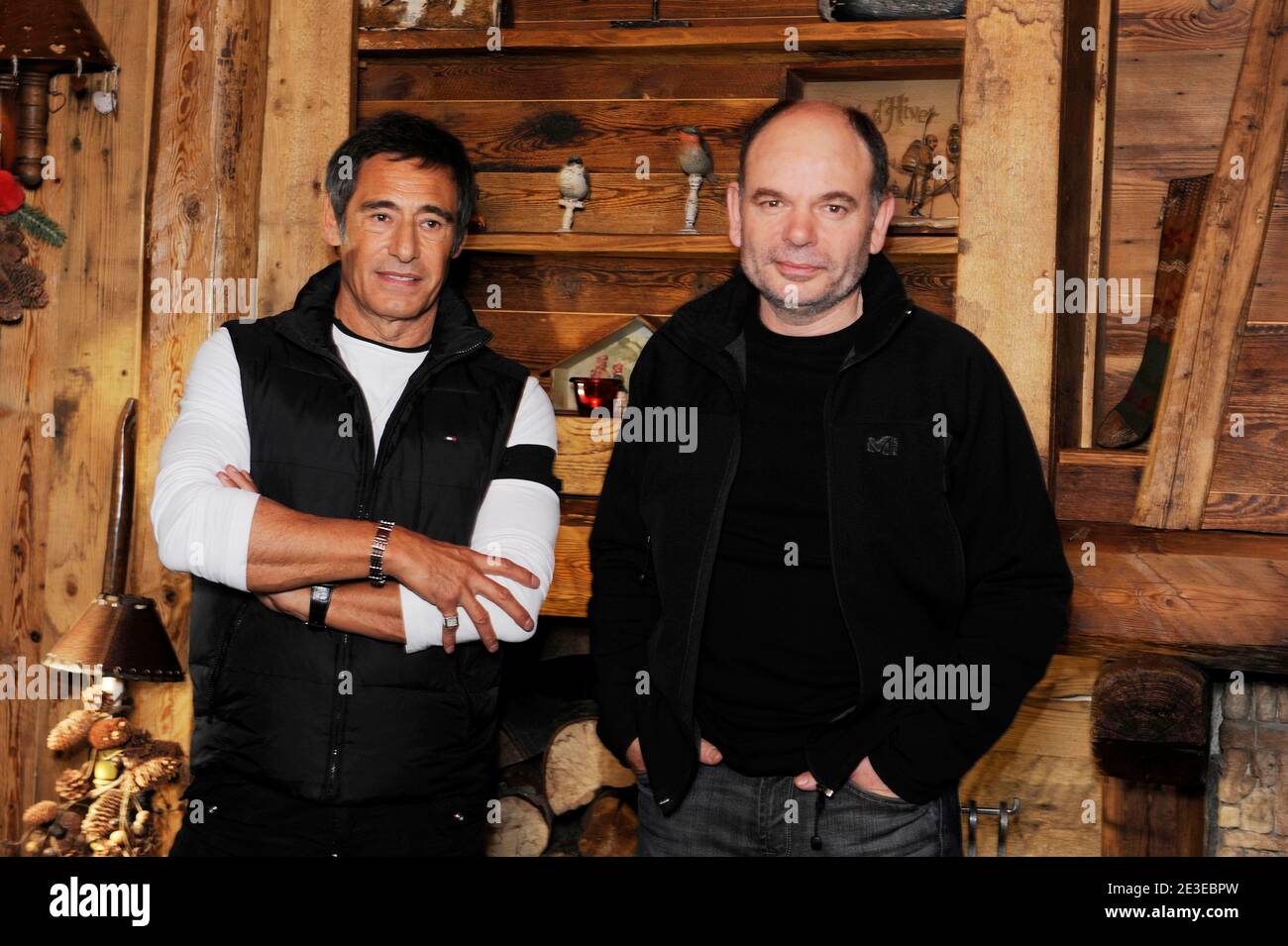 Jean-Pierre Darroussin (R) and Gerard Lanvin pose during the 12th 'Alpe d'Huez comedy Film Festival' held at l'Alpe d'Huez on January 23, 2009. Photo by Guignebourg-Taamallah/ABACAPRESS.COM Stock Photo