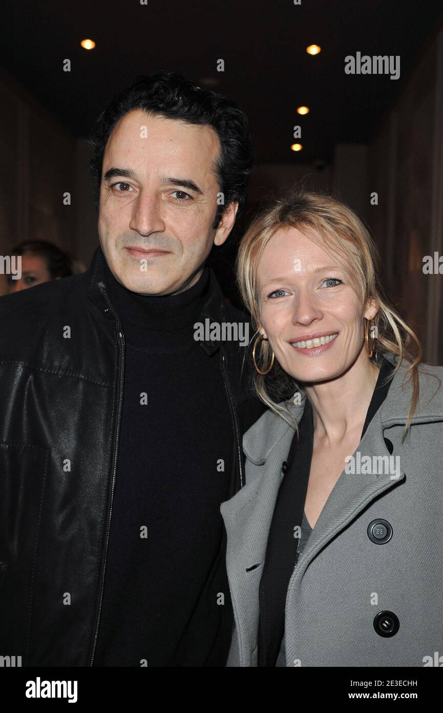 Sophie Broustal and her husband Bruno Todeschini attending the Ungaro ...