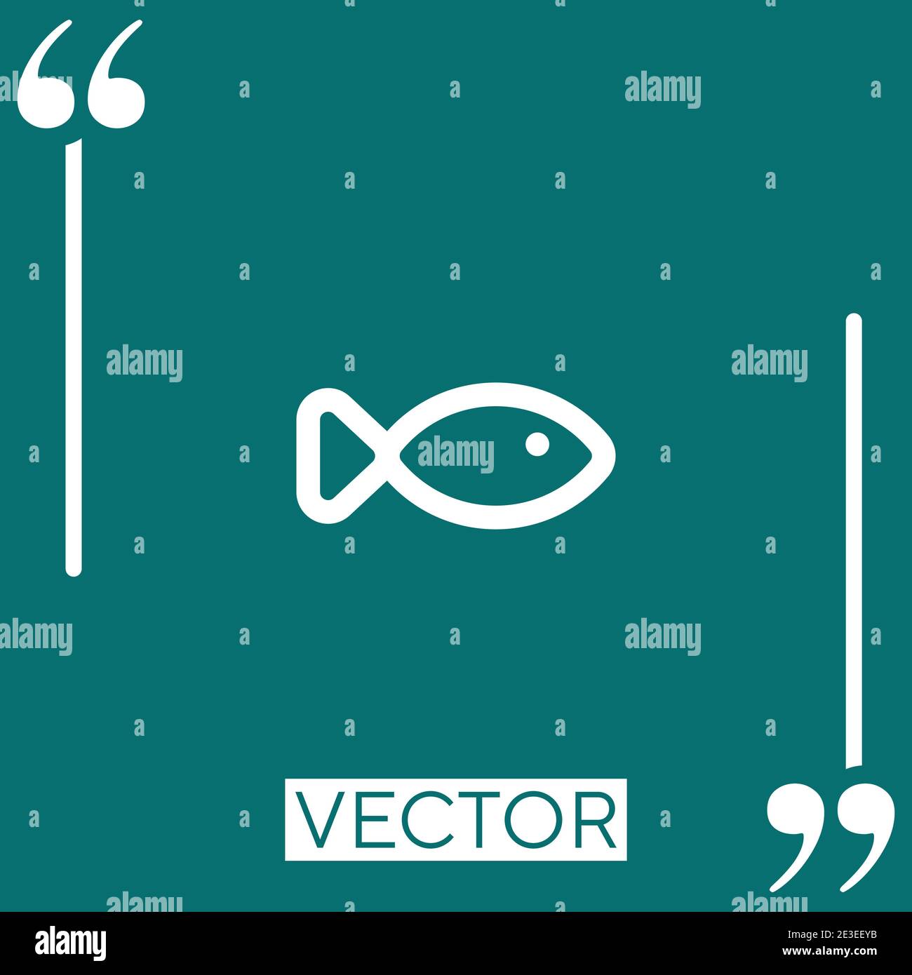 fish outline Linear icon. Editable stroke line Stock Vector Image & Art ...