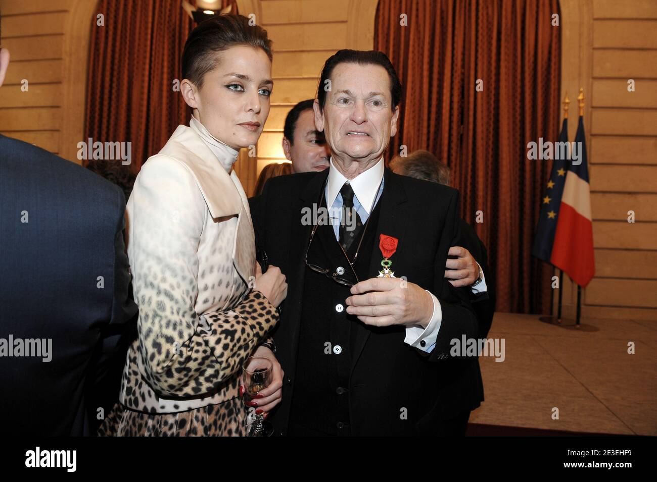 French designer Jean-Louis Scherrer and daughter Leonor at the
