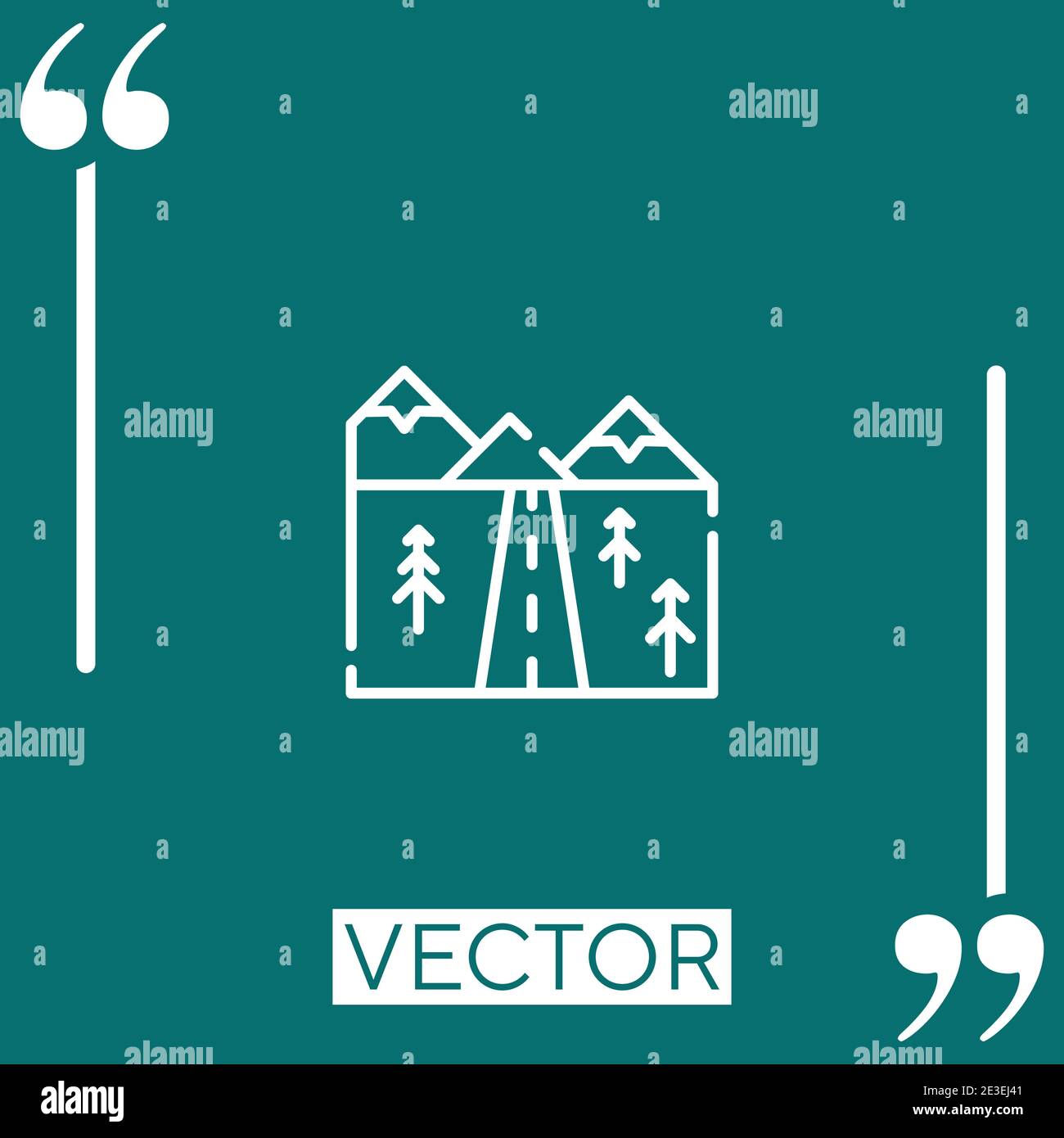 mountain vector icon Linear icon. Editable stroke line Stock Vector ...