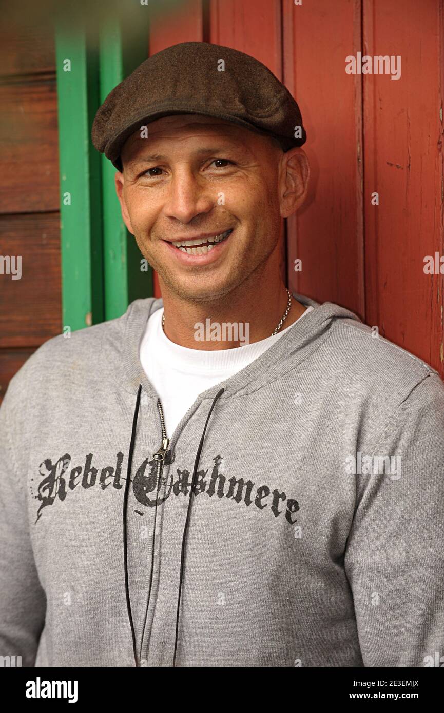 Thai boxing champion Dida Diafat poses during the 16th 'Fantastik Art ...