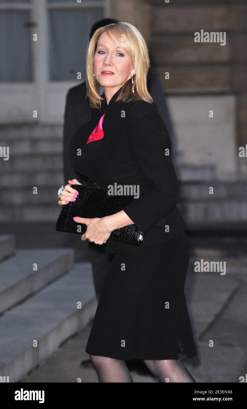 Harry Potter writer, JK Rowling arrives at the Elysee palace in Paris ...