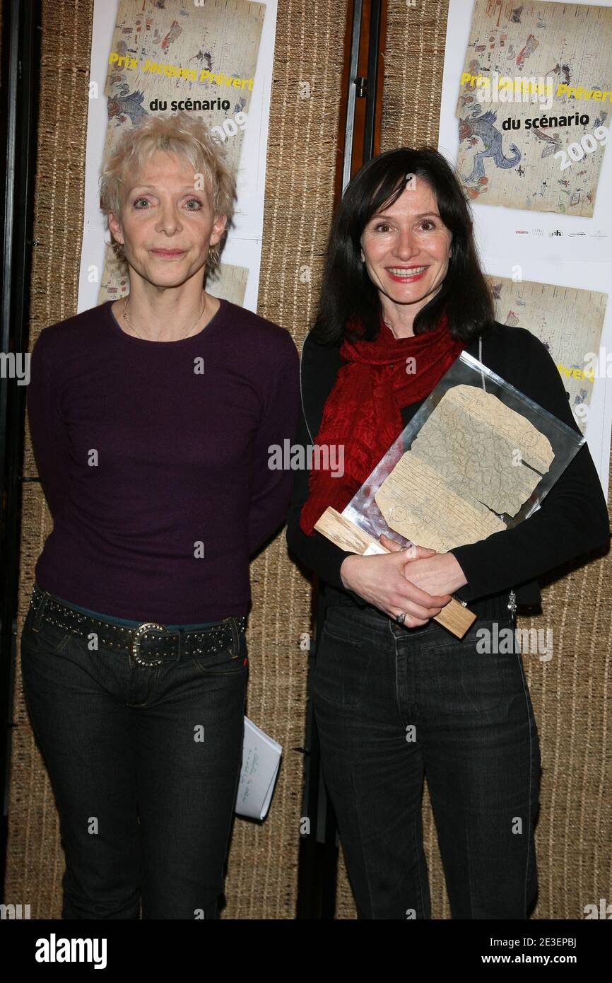 Tonie Marshall and winner Marion Laine for 'Un coeur simple' pose during the 'Prix Jacques Prevert' held at Casino de Paris in Paris, France on February 4, 2009. Photo by Denis Guignebourg/ABACAPRESS.COM Stock Photo