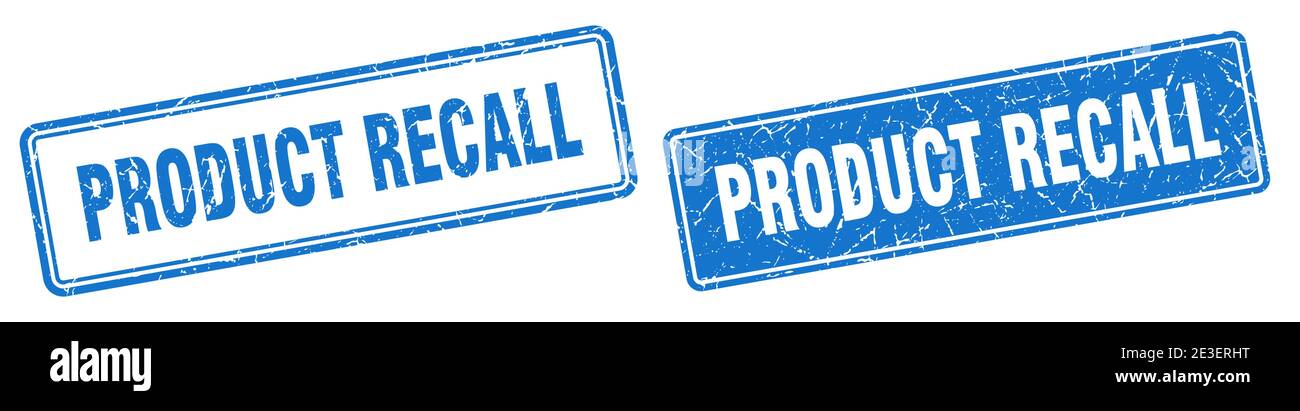product recall square stamp. product recall grunge sign set Stock ...