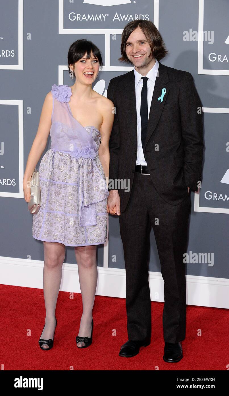 Zooey Deschanel and boyfriend Ben Gibbard arriving at the 51st Annual Grammy Awards, held at the Staples Center in Los Angeles, CA, USA on February 8, 2009. Photo by Lionel Hahn/ABACAPRESS.COM Stock Photo