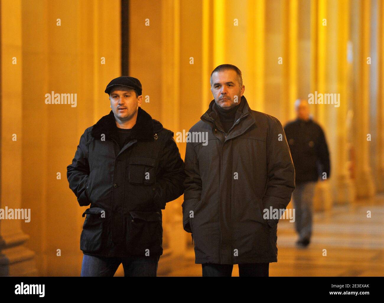 Stephane Colonna, Yvan Colonna's brother, arrives to the Paris courthouse to attend the Yvan Colonna Trial, in Paris, France, on February 9, 2009. Photo by Mousse/ABACAPRESS.COM Stock Photo